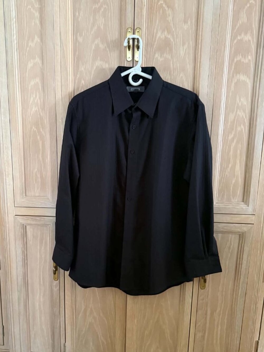 Kenneth Cole Reaction Men’s L Black Slim Fit Wrinkle Free Dress Shirt